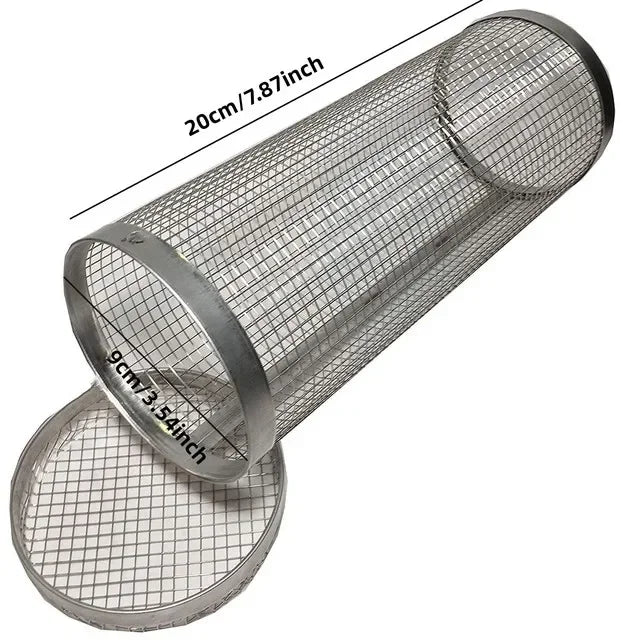 Ronde RVS Grillmand voor BBQ