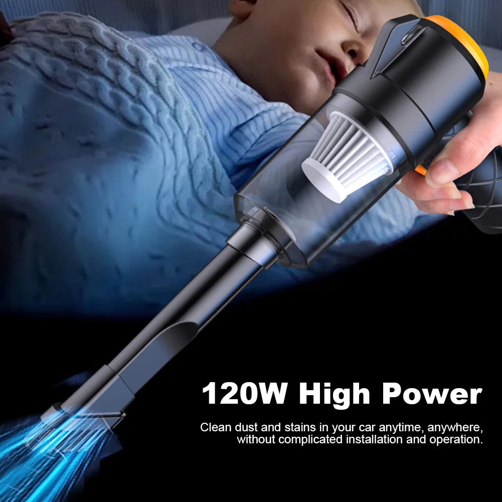 TurboVac Go – Draadloze Mini Stofzuiger voor Auto & Thuis
